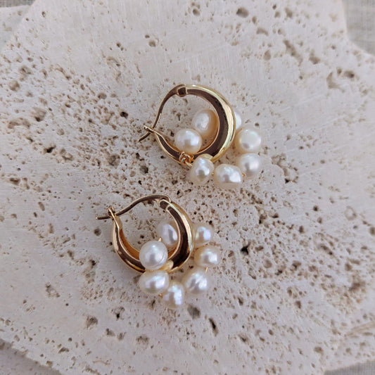 Daisy Chain Hoop Earrings